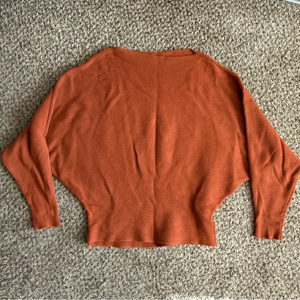 Amazon - Boat Neck Batwing Sleeves Dolman Knitted Sweater - One Size Fits Most